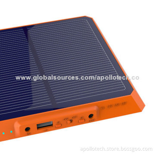 Solar Multifunction Power Bank with 20,000mAh Capacity, 12V/2A Input